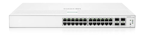 Front view of Instant On 1930 24 Port Gigabit Smart Managed Layer 2 Plus Ethernet Switch With 24 1G Copper Ports And 4X SFP Plus Uplink