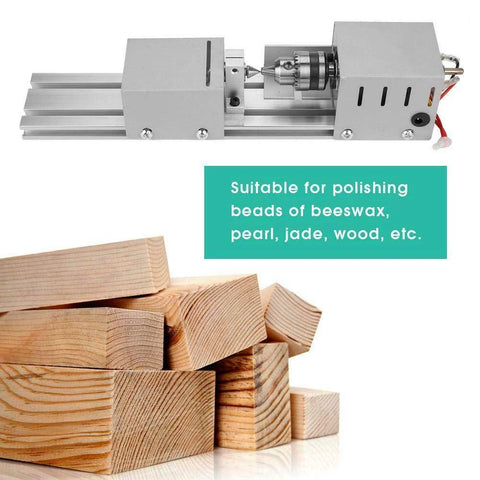 BACHIN mini wood lathe machine, metal body, DIY woodworking tool
