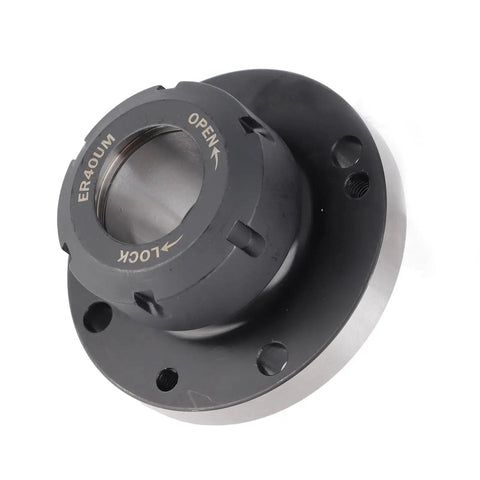 40 Collet 100mm Lathe Chuck Accessory For Milling Machines Heavy Duty Replacement Part In 40CR Steel With 16 Degree Concentricity Backplate