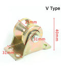 Heavy Duty V Groove Wheel And Sliding Gate Casters Built Tough Runs Butter Smooth For Quick Sliding Door Setup No Hassle Track Roller Bearing That Holds Up Sweet On Any Daily Job Site Or Workshop, V type with 25mm wheel and 40mm height.