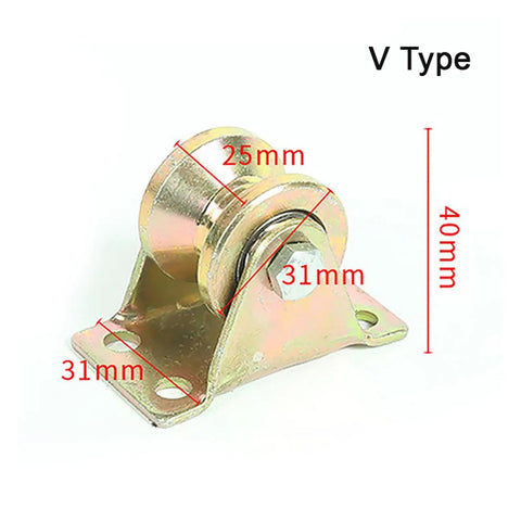 Heavy Duty V Groove Wheel And Sliding Gate Casters Built Tough Runs Butter Smooth For Quick Sliding Door Setup No Hassle Track Roller Bearing That Holds Up Sweet On Any Daily Job Site Or Workshop, V type with 25mm wheel and 40mm height.