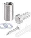 Pro Grade Stainless Steel 60 Pcs Standoff Screws Half Inch By One Inch Mounting Hardware for Glass and Acrylic display