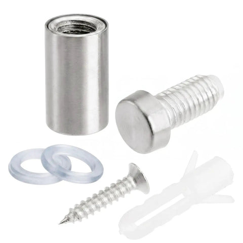 Pro Grade Stainless Steel 60 Pcs Standoff Screws Half Inch By One Inch Mounting Hardware for Glass and Acrylic display
