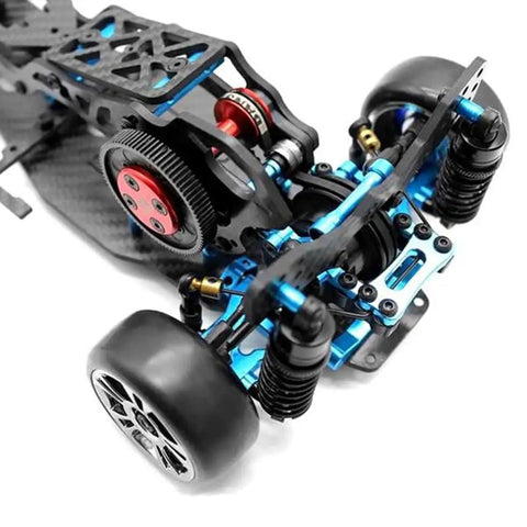 Rear Wheel Drive Drift Frame Kit For One-Tenth Scale Mini RC Cars With Upgraded DIY Drifting Frame And Ultra Wide Angle Steering.