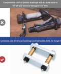 Comparison of worn shackles with Heavy Duty Trailer Shackle Upgrade Kit with 3.125 inch shackles and tin bronze bushings.