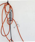 Flow Control Tubing Clamps Pack Of 10, Spring Water Stop Clips with orange and grey tube setup for lab experiments