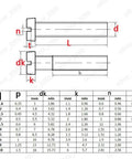 Top Shelf Black 304 Stainless Steel Slotted Cheese Head Machine Screws M Fine Through M4 Metric Coarse Thread Assorted Hardware Fastener Kit dimensions and specifications chart.