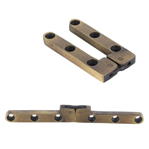 90 Degree Fold Flat Cabinet Hinge For Secure Furniture Storage And Slick Lids, zinc alloy hinge with pre-drilled holes, open view