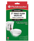3 Inch Adjustable Toilet Flush Valve Repair Kit With Easy Install And No Fuss Leak Proof Design package front view