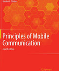 Cover of 'Principles of Mobile Communication, Fourth Edition' in red with hexagonal patterns, by Gordon L. Stüber.