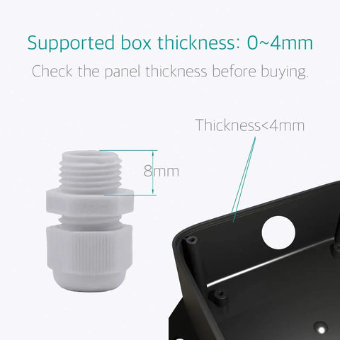 Demonstration of PG7 Cable Gland Kit 20 Pieces White Nylon Waterproof Wire Glands Connector Fitting For 3mm To 6.5mm Cables installation