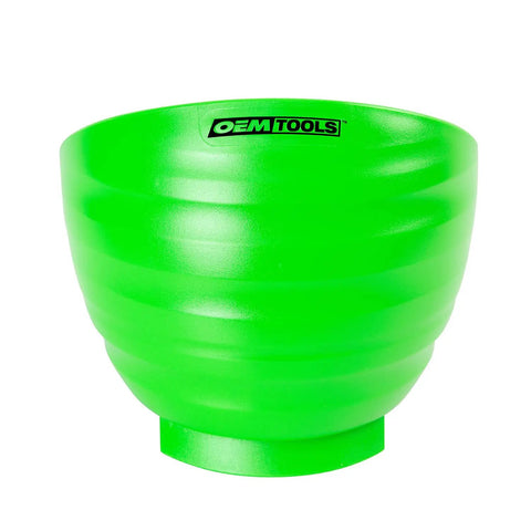 Green Magnetic Nut Cups 2 Pack, curved magnetic parts tray, durable plastic, side view