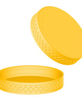 4 Inch Tpu Dust Collection End Cap With Dual Seal Ring For Airtight Vacuum Performance, yellow TPU cap with textured grip.