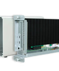 Straight Fire Four M2 Nvme Raid Enclosure With Thunderbolt 3 Hella Fast Storage For Pros showing side view with heat sinks and ports.