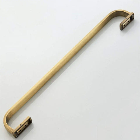 Slick Brushed Bronze Towel Bar Rail Wall Mount, Single Layer Brass Antique Holder in a 57 cm length on white background