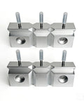 Top Shelf 6 Inch Aluminum Soft Vise Jaws Set Hard Hat Certified Heavy Duty 6061 T6 Bench Vice Pads Fit Kurt Mill Drill Press, silver pads