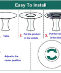Installation guide for Beefy 360 Degree Swivel Plate Base For Glass And Granite Lazy Susan Turntable Stand for easy setup.