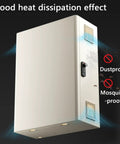 Built Like A Tank Wall Mounted EV Charger Case Weatherproof Steel Cover With Secure Mechanical Lock And Plenty Of Room For Cords Made To Survive Rough Outdoor Conditions X Large with good heat dissipation feature.