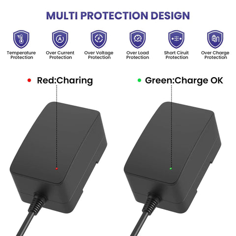24V Electric Scooter Charger For Razor E100 E125 E150 E175 E200 E300 And More with LED indicators for charge status