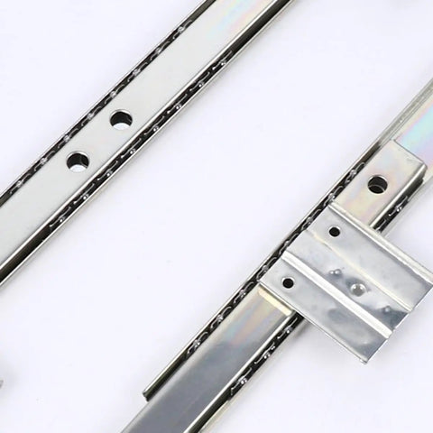 Top Notch Keyboard Slide Out Tray Rails With Drawer Track Guides 27Mm White for Office Desk showing metal pairs with smooth glide.