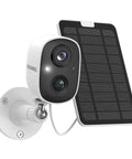 Solar Powered Outdoor Security Camera With Spotlight, 1080P Color Night Vision, wireless WiFi setup, solar panel