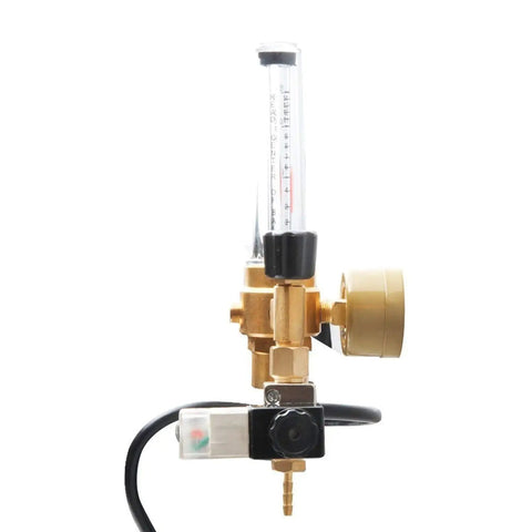 CO2 Regulator Kit With Gauge And Flow Meter, 120V Solenoid Plug For Grow Rooms And Indoor Gardens, Works With PPM Controllers And Timers