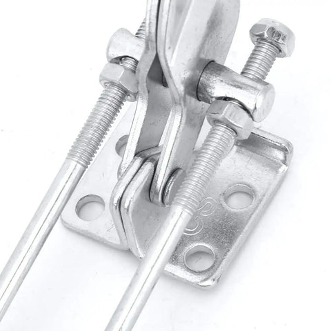 Built Like A Tank Carbon Steel Toggle Clamp With Quick Release Latch Action For Welding Woodworking Jig Assembly Featuring Triangular Gripping Lever Handle 120 Millimeter