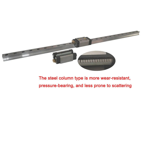 Beefy High Precision 4 Piece 2400mm Linear Roller Guide Rail Kit With 8 CDG65B Square Bearing Sliders for CNC machines close-up