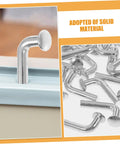 50 Piece Heavy Duty Pallet Rack Safety Pins J Clip Drop Pin Locking Clips For Warehouse Storage Racks showing silver sturdy steel pins.