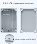 Rugged Aluminum Electrical Box Junction Case IP67 Waterproof Outdoor Enclosure Dustproof Project Box 4.7 By 3.1 By 2.1 Inches For Outdoor Electrical Installations Weatherproof Metal Box With Tight Sealing. interior size 4.4x2.8x1.9 in, M4 mounting holes