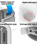 No Sweat Compact Washer And Dryer Combo With Foldable Stand and Smart Touchscreen Controls features hidden clasp, retractable drain pipe and easy drainage.