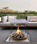 Stainless Steel Fire Pit Heat Deflector With Sturdy Foldable Legs Even Heat Distribution For Outdoor Bonfires Redirects Heat Downward