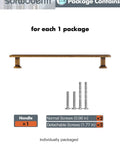 Five Pack 7.56 Inch Antique Brass Cabinet Pulls, beefy solid zinc alloy drawer handles with screws for easy install.