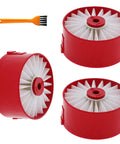 Three red HEPA filters and cleaning tool, Must Have No Fuss High Density Replacement Filter For V20 Cordless Stick Vacuum CMCVS001D1, Compatible With Black Decker BSVF1 BSV2020 BSV2020G BSV2020P, N858184 Part, Easy Install, Long Lasting Filtration For Clean Air