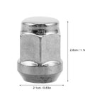 Close-up of nut from Alloy Wheel Hub Flange Bolts And Nuts Kit For ATV And Go Kart Easy Install Heavy Duty Screws, 2.8cm high