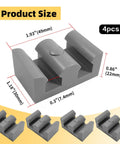 Heavy Duty Silicone Shower Door Bumpers 4 Pack, Slick Anti Collision Stops For Framed Glass Doors, Tough No Sweat Waterproof Bathroom Guards In Sleek Grey Vibe, dimensions 1.93in x 1.18in x 0.86in.