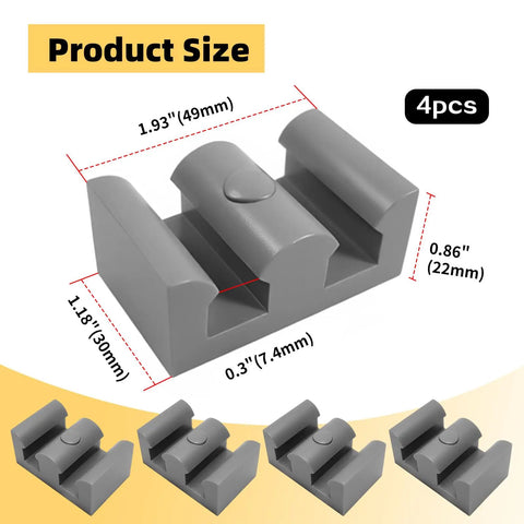 Heavy Duty Silicone Shower Door Bumpers 4 Pack, Slick Anti Collision Stops For Framed Glass Doors, Tough No Sweat Waterproof Bathroom Guards In Sleek Grey Vibe, dimensions 1.93in x 1.18in x 0.86in.