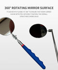 Pro Grade Telescoping Inspection Mirror Tool Set With 360 Degree Swivel For Tight Spots And Dead Angles