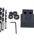 Pro Grade Pocket Hole Jig Kit With 15 Degree Drill Angle, Aluminum Alloy Oblique Hole Locator, Three Drill Guides Set