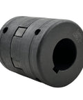 Heavy Duty Three Piece L Jaw Coupling Set With Rubber Spider For Log Wood Splitter One Half Inch To One Inch Bore HT250 Cast Iron