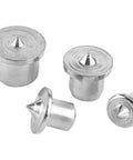 Pro Grade Woodworking Dowel Center Set For Precise Alignment, steel with chrome plating, four size variants visible
