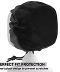 Indoor Webcam Privacy Cover With Drawstring For Blink Mini 2 TP Link Tapo C100 Roku WDR Wyze Cam OG Google 2025 Model WiFi 6 Ready Black 1 Pack in use, covering a camera