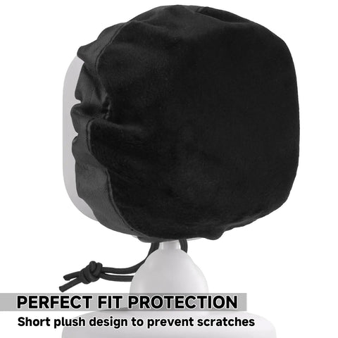 Indoor Webcam Privacy Cover With Drawstring For Blink Mini 2 TP Link Tapo C100 Roku WDR Wyze Cam OG Google 2025 Model WiFi 6 Ready Black 1 Pack in use, covering a camera