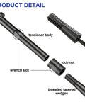 Product detail of 10 Pack Swageless Invisible Cable Railing Kit for Deck and Stair Railings in Black Finish, showing components