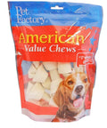 American Beefhide Knotted Bones for Dogs, Thick 4 to 5 Inch Long Chew Treats, Natural Flavor, Eight Count Pack front view