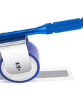 2000g Manual Pressure Sensitive Tape Adhesion Tester With Steel Roller Wheel For Peel Strength And Holding Force Testing Built In 2000g Standard Load For Uniform Tape Adhesion On Steel Plate Durable Pro Grade Tool, blue steel roller on tape