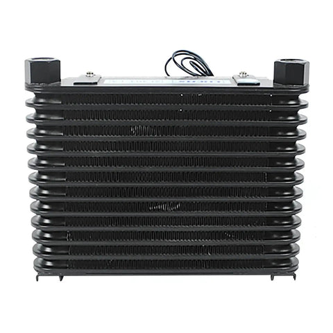 10 L Per Minute Flow Heavy Duty Hydraulic Oil Cooler Plate Pin Heat Exchanger For Radiator Cooling 1.2KW Cooling Capacity DC 24V 1.0 MPa Working Pressure High Efficiency Oil Cooler For Hydraulic Systems