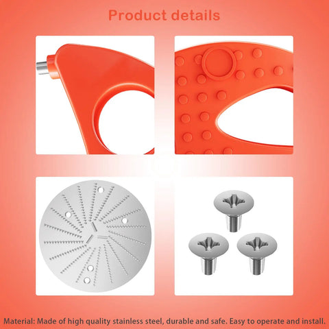 Blade And Crescent Tool Replacement Kit For Jack Lalanne Power Juicer includes blade, crescent tool, and screws