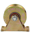 Rock Solid V Groove Wheel With Dual Ball Bearings Smooth Rolling Sliding Gate Caster For Steel Cable And Wire Rope 50 Millimeter Guide Pulley front view
