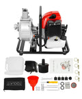 Top Shelf Gas Powered Water Pump With Smooth Quick Pull Start And Serious Flow Power for easy pool draining and yard irrigation.